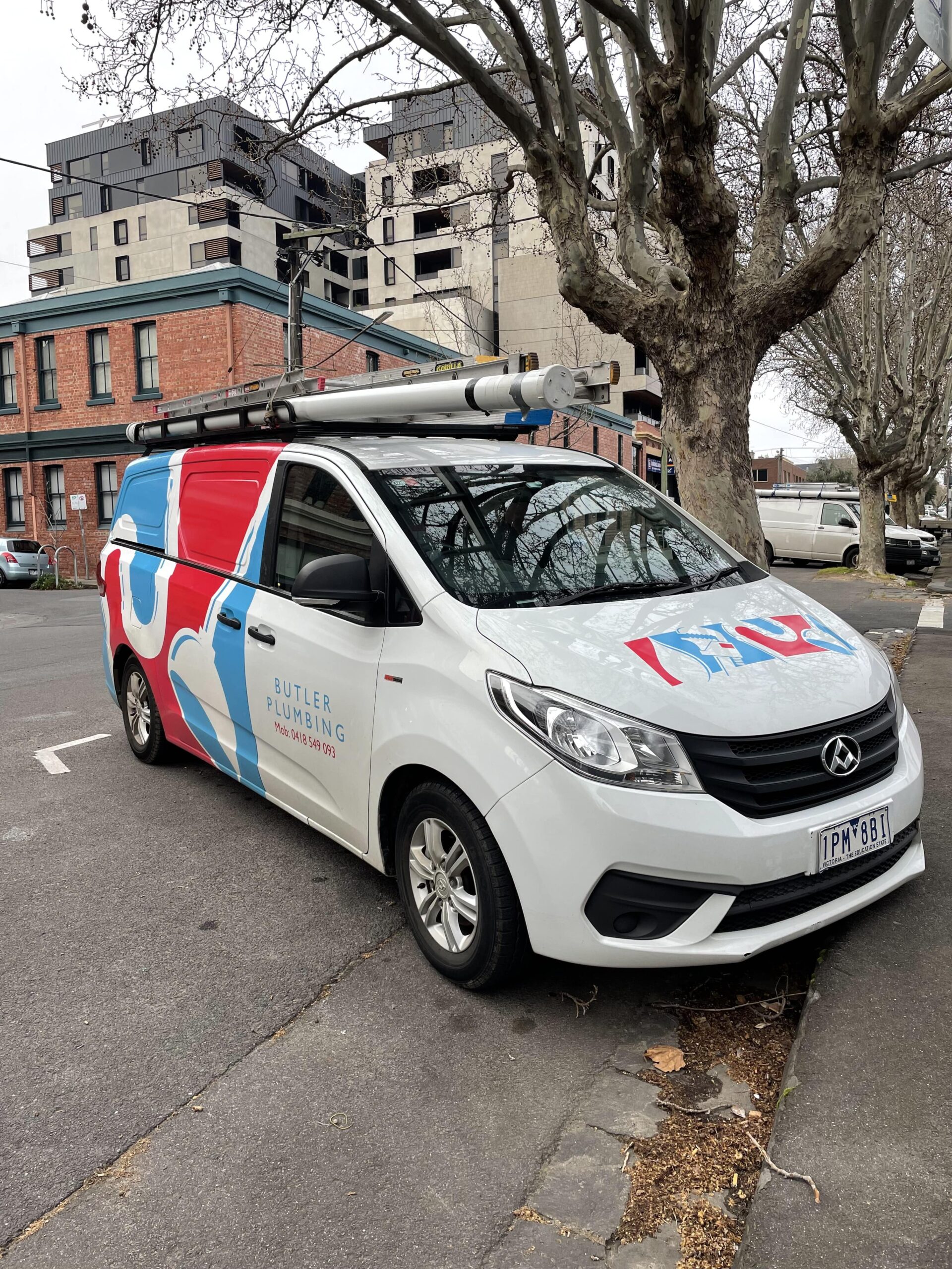 butler plumbing work van
